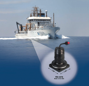 Massa's TR-1075 Sub Bottom Tranducer On a Survey Vessel - Oceanographic Sensors
